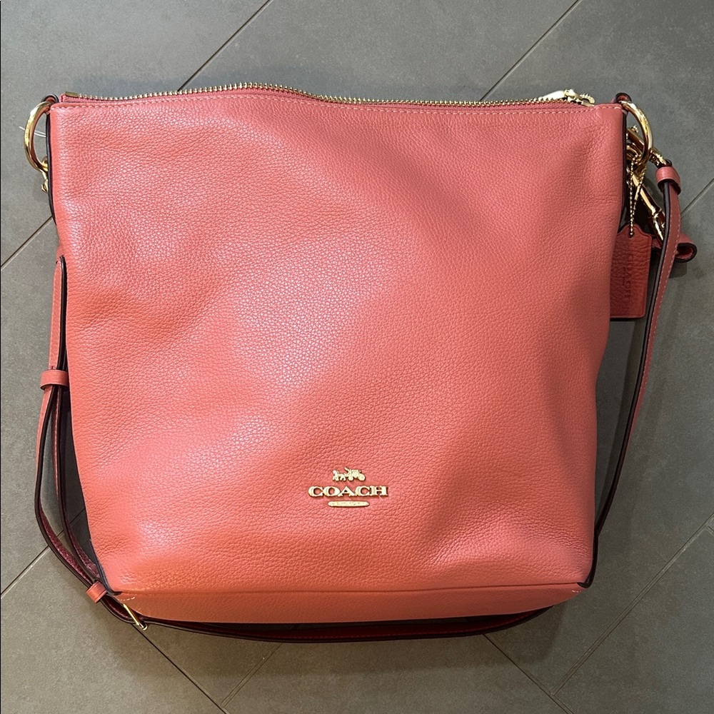 Coach Coral Leather Shoulder Bag